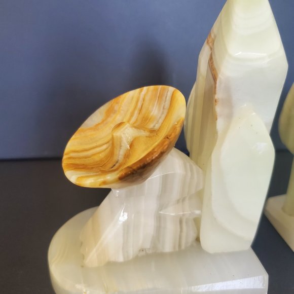 Onyx Mexican Art Bookends Siesta Cactus Office Desk Shelf Southwestern Navajo - Picture 4 of 10